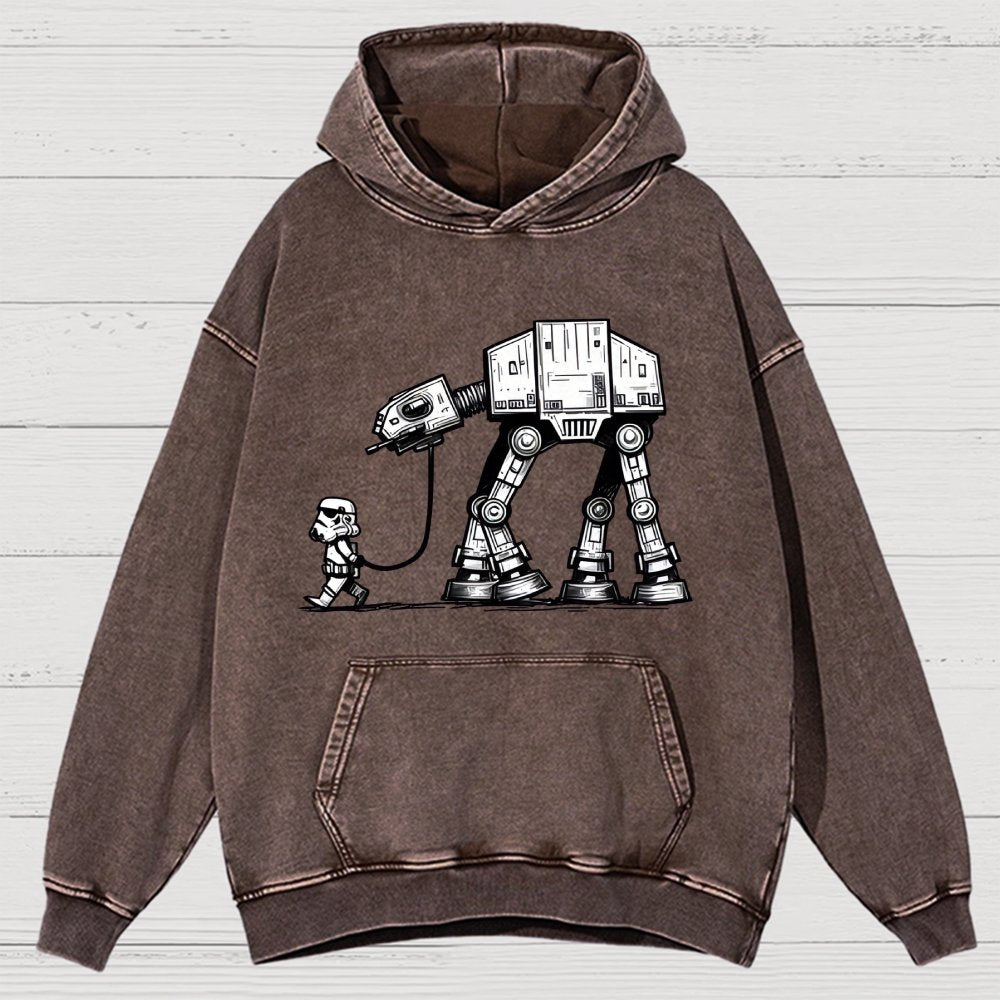 Cosmic Robot Dog - Planetary Skirmishes Vintage Distressed Hoodie