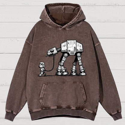 Cosmic Robot Dog - Planetary Skirmishes Vintage Distressed Hoodie