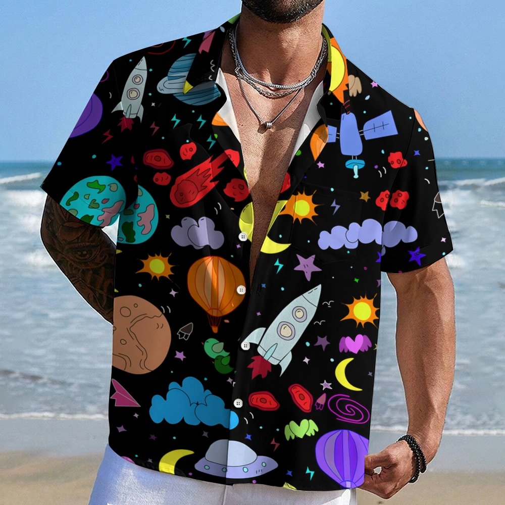 Galaxy Planet Series Print Geeky Shirt
