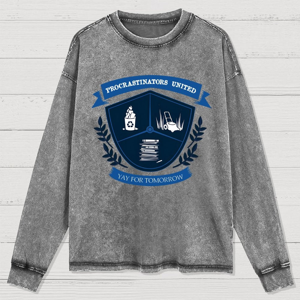 Yay for tomorrow Washed Long Sleeve Tee