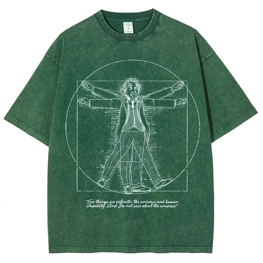 Vitruvian Genius Vintage Distressed T-shirt