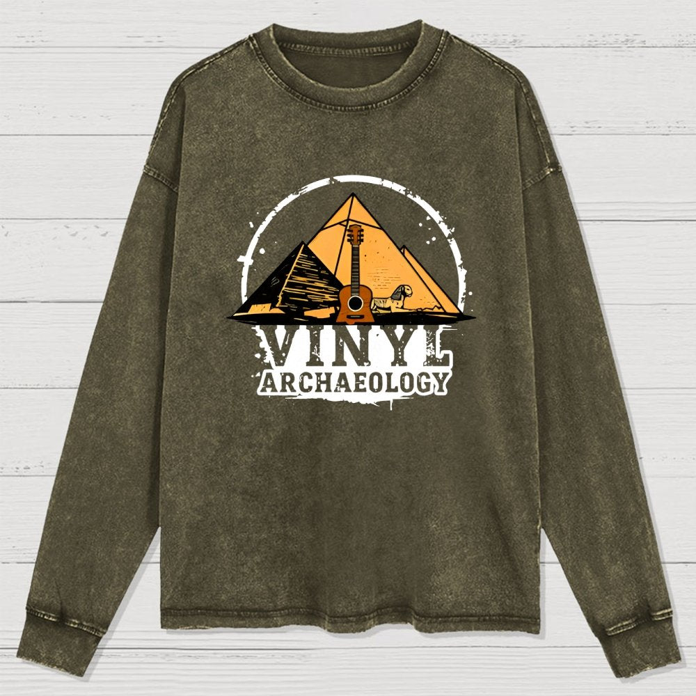 Vinyl Archaeology Washed Long Sleeve Tee