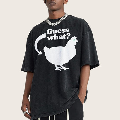 Chicken Butt Vintage Distressed T-shirt