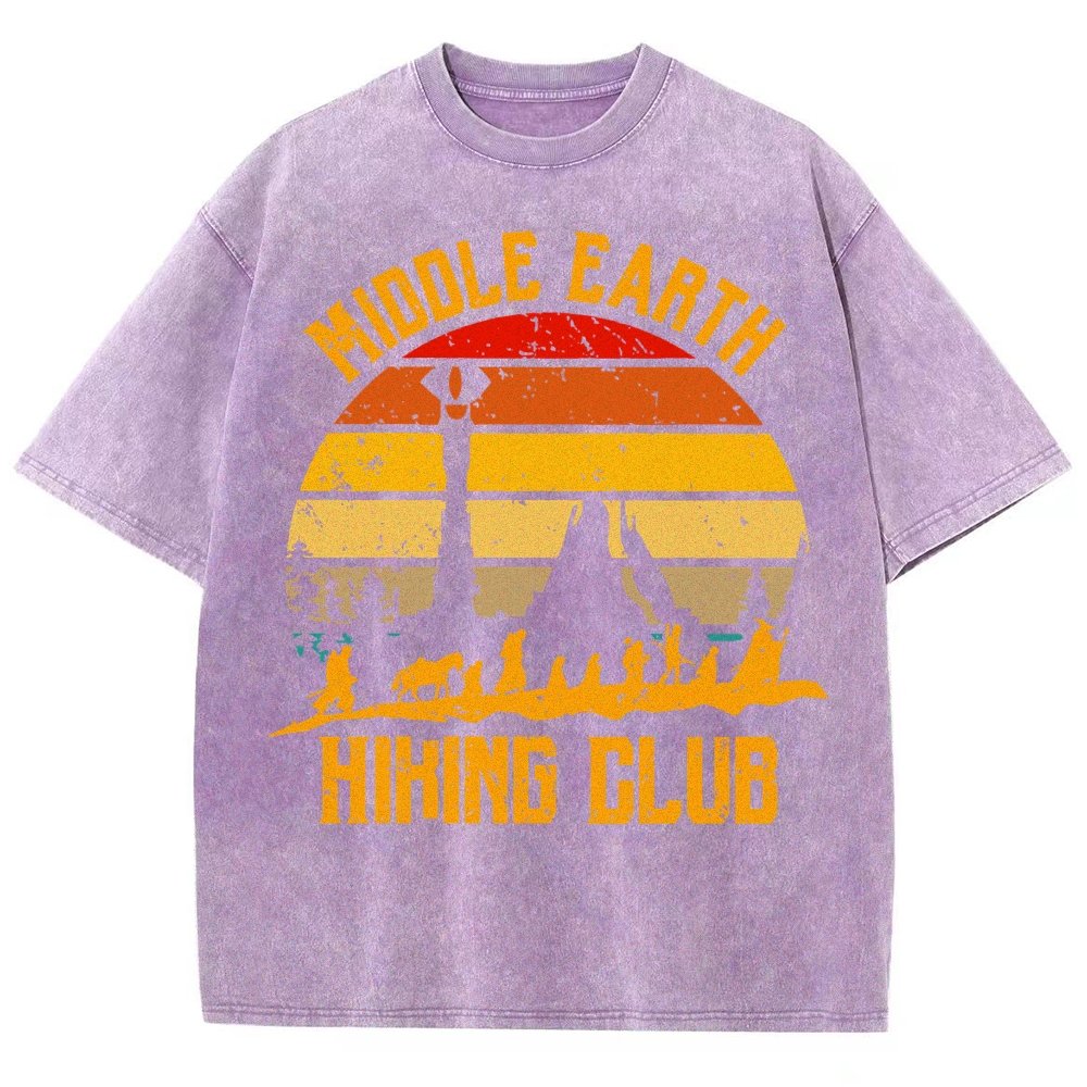 Middle Earth Hiking Club Vintage Distressed T-shirt
