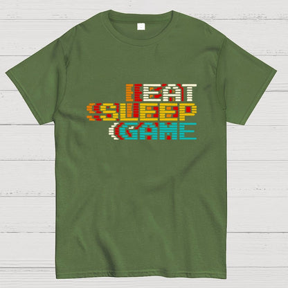 Eat Sleep Game Repeat Geek T-Shirt