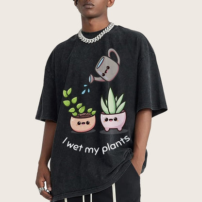 Wet My Plants Vintage Distressed T-shirt