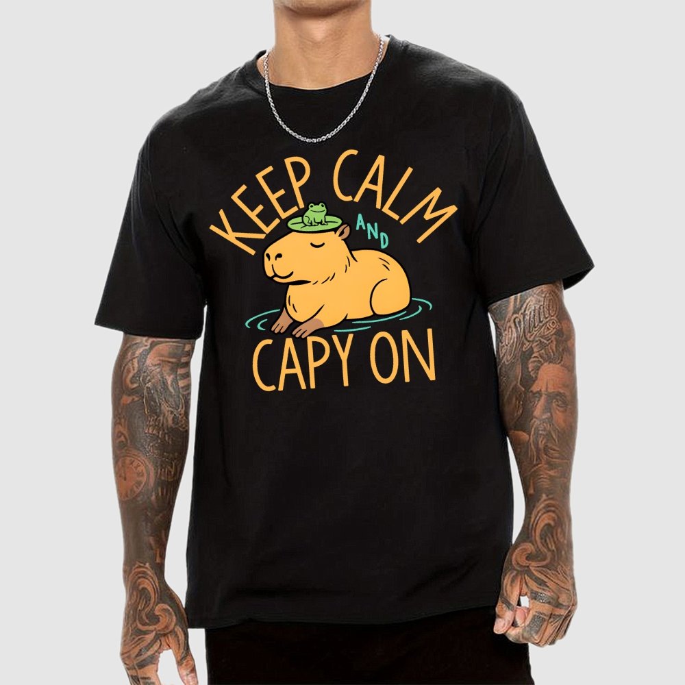 Keep Calm And Capy On Geek T-Shirt