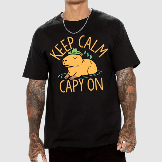 Keep Calm And Capy On Geek T-Shirt