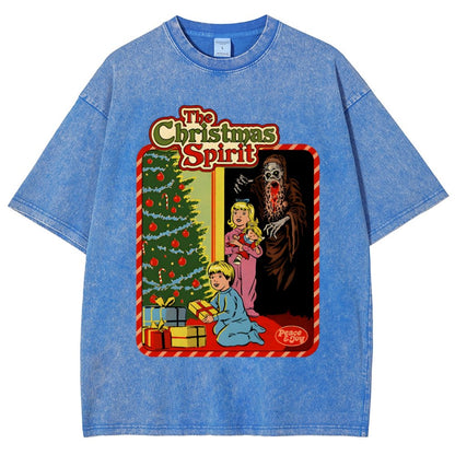 The Christmas Spirit Vintage Distressed T-shirt