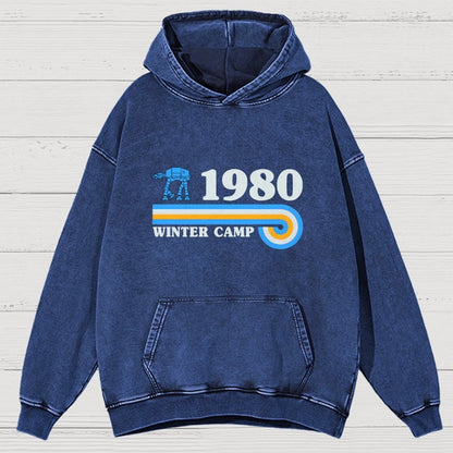 Winter Camp Vintage Distressed Hoodie