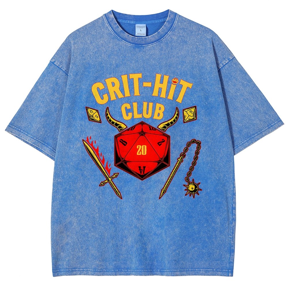 Crit-Hit Club Vintage Distressed T-shirt