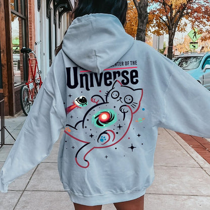 Journey to the Center of the Universe Geek Printed Back Cotton Hoodie
