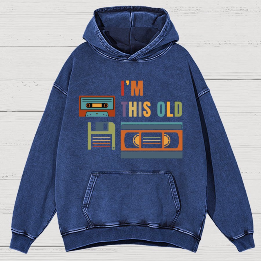 Im This Old Vintage Nerd Vintage Distressed Hoodie