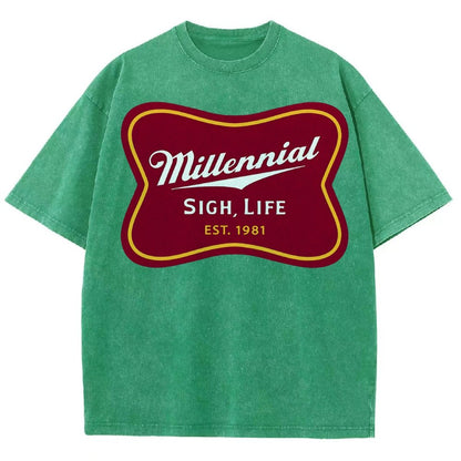 Millennial Sigh Life Vintage Distressed T-shirt