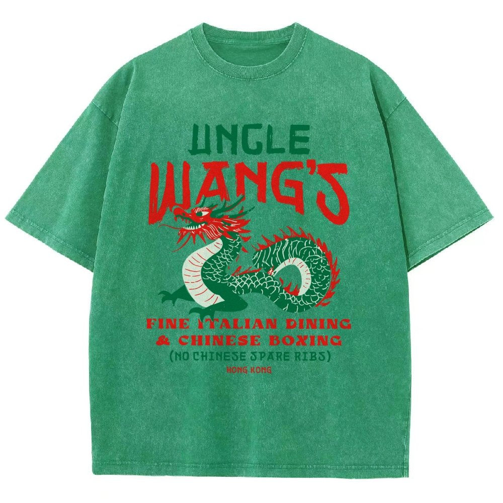 Uncle Wang's Fine Italian Dining & Chinese Boxing Vintage Distressed T-shirt