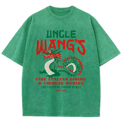 Uncle Wang's Fine Italian Dining & Chinese Boxing Vintage Distressed T-shirt