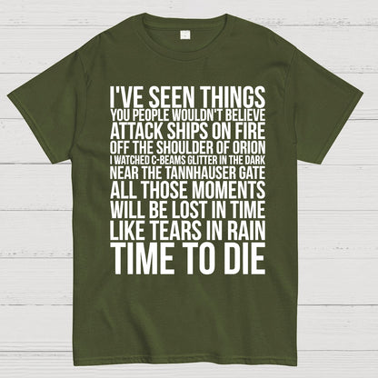 Like Tears In Rain...Time To Die Geek T-Shirt