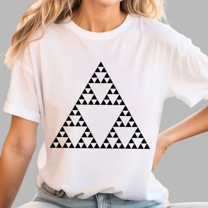 Sierpinski Triangle Fractal Unisex Geek T-Shirt