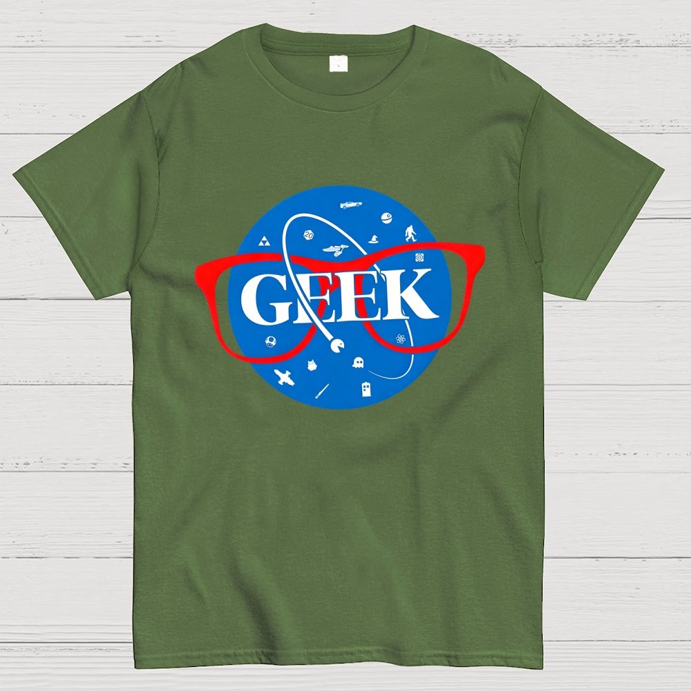 Nerdy Space Patch Geek T-Shirt