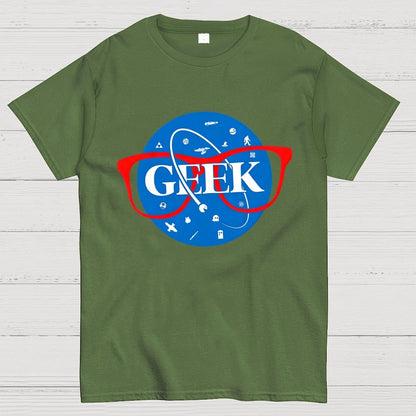 Nerdy Space Patch Geek T-Shirt