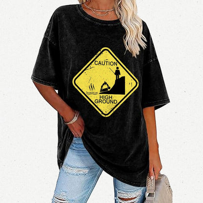 Top Spot Warning Vintage Distressed T-shirt