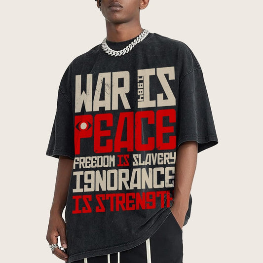 War is Peace  Vintage Distressed T-shirt