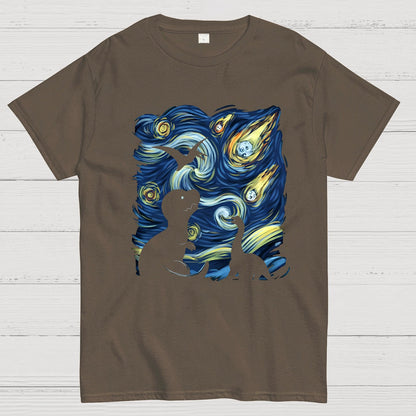 Dinosaurs in the starrynight Geeky T-Shirt