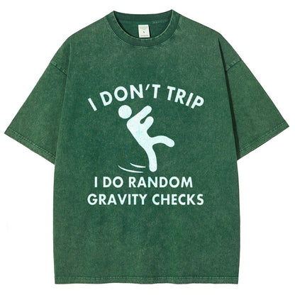 Random Gravity Checks Funny Vintage Distressed T-shirt