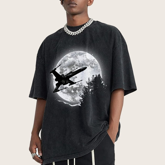 Moonlight Fighter Vintage Distressed T-shirt