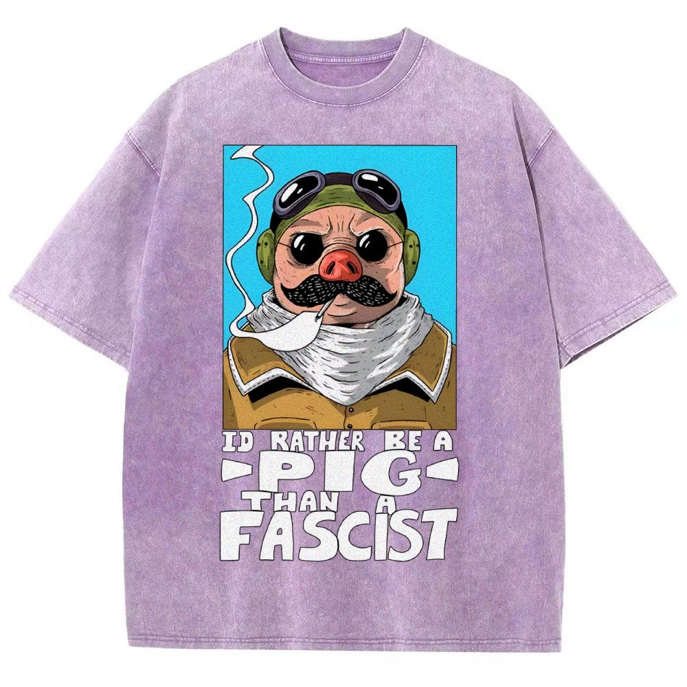 “I’d rather be a Pig than a Fascist.” Vintage Distressed T-shirt