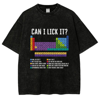 Can I Lick It Chemistry Teacher Science Day Vintage Distressed T-shirt