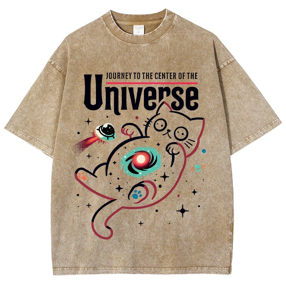 Journey to the Center of the Universe Vintage Distressed T-shirt