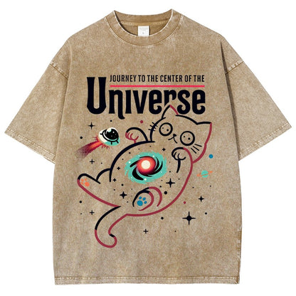 Journey to the Center of the Universe Vintage Distressed T-shirt