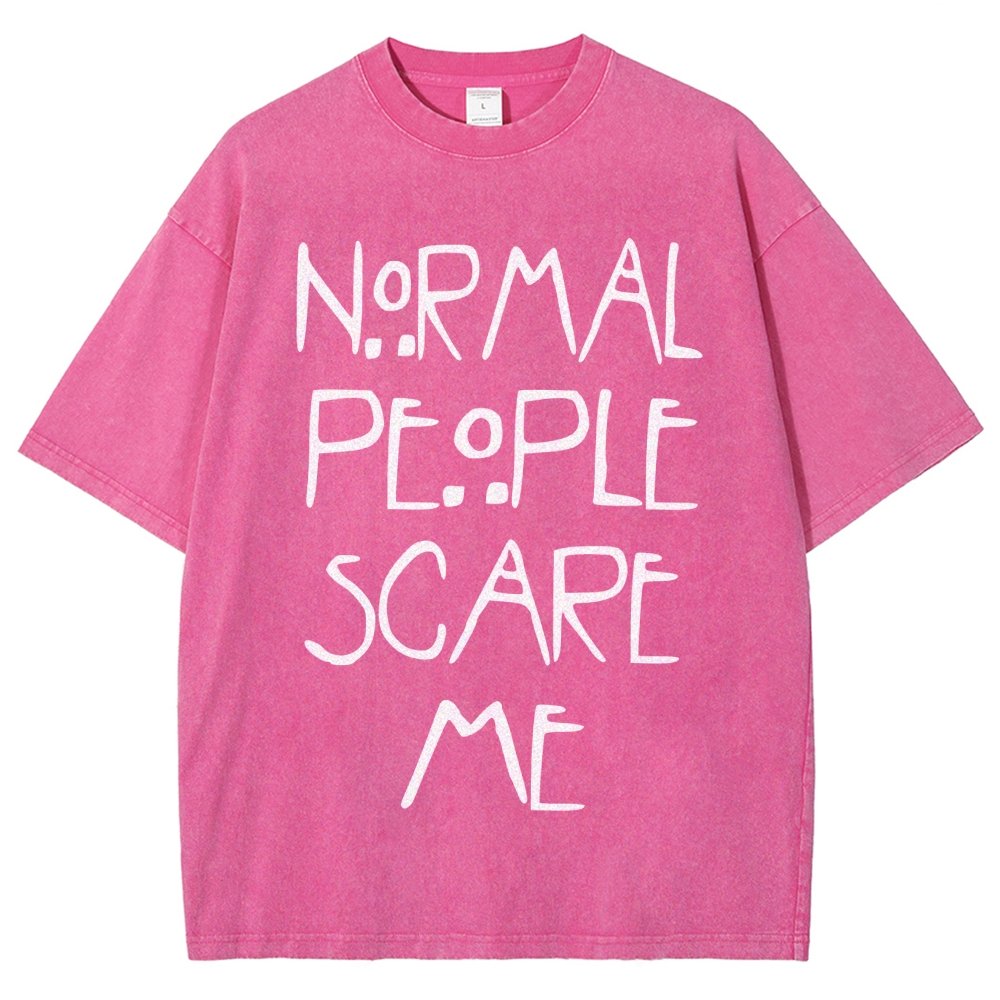 Normal People Scare Me Vintage Distressed T-shirt