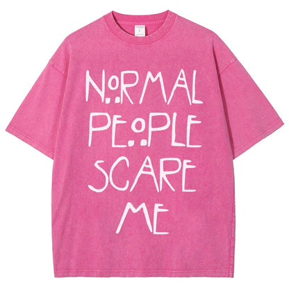 Normal People Scare Me Vintage Distressed T-shirt