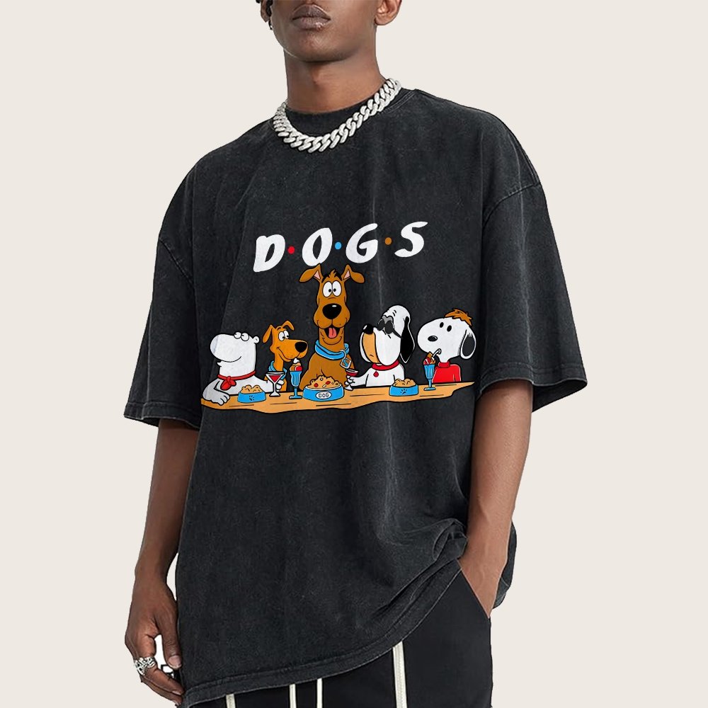 Dog Vintage Distressed T-shirt