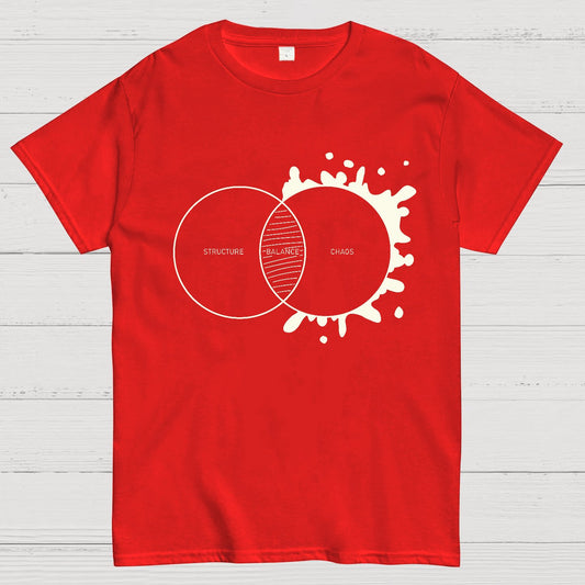 Balance Between Structure and Chaos Geeky T-Shirt