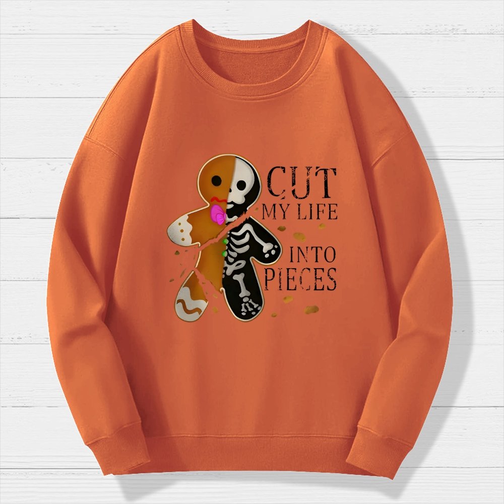 Cut My Life Into Pieces Gingerbread Geek Cotton Sweatshirt