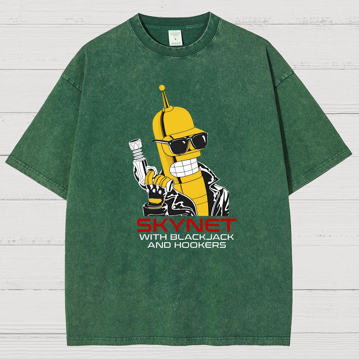 Cyber Force With Hookers And Blackjack Vintage Distressed T-shirt