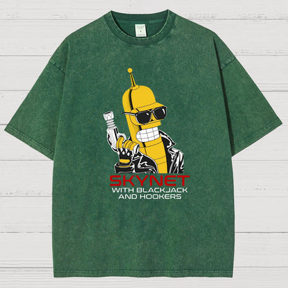 Cyber Force With Hookers And Blackjack Vintage Distressed T-shirt