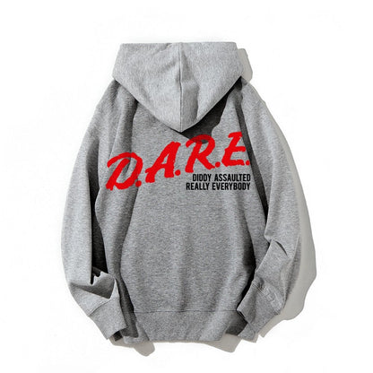 NO DIDDY Printed Back Unisex Cotton Hoodie