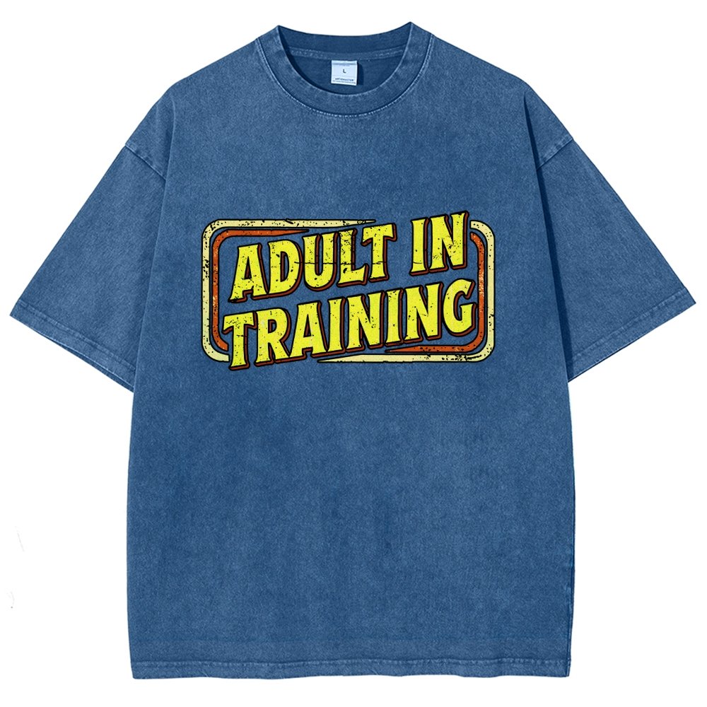 Adult In Training Vintage Distressed T-shirt