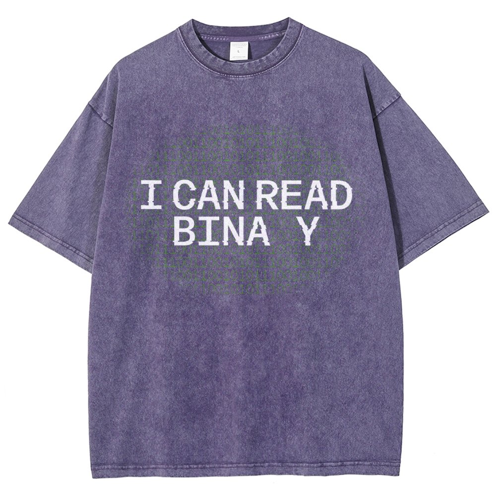 I Can Read Binary Vintage Distressed T-shirt