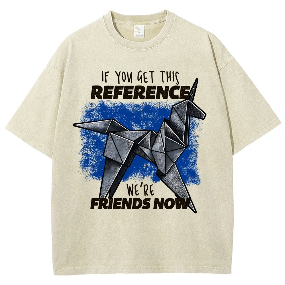 Origami Dreams Vintage Distressed T-shirt