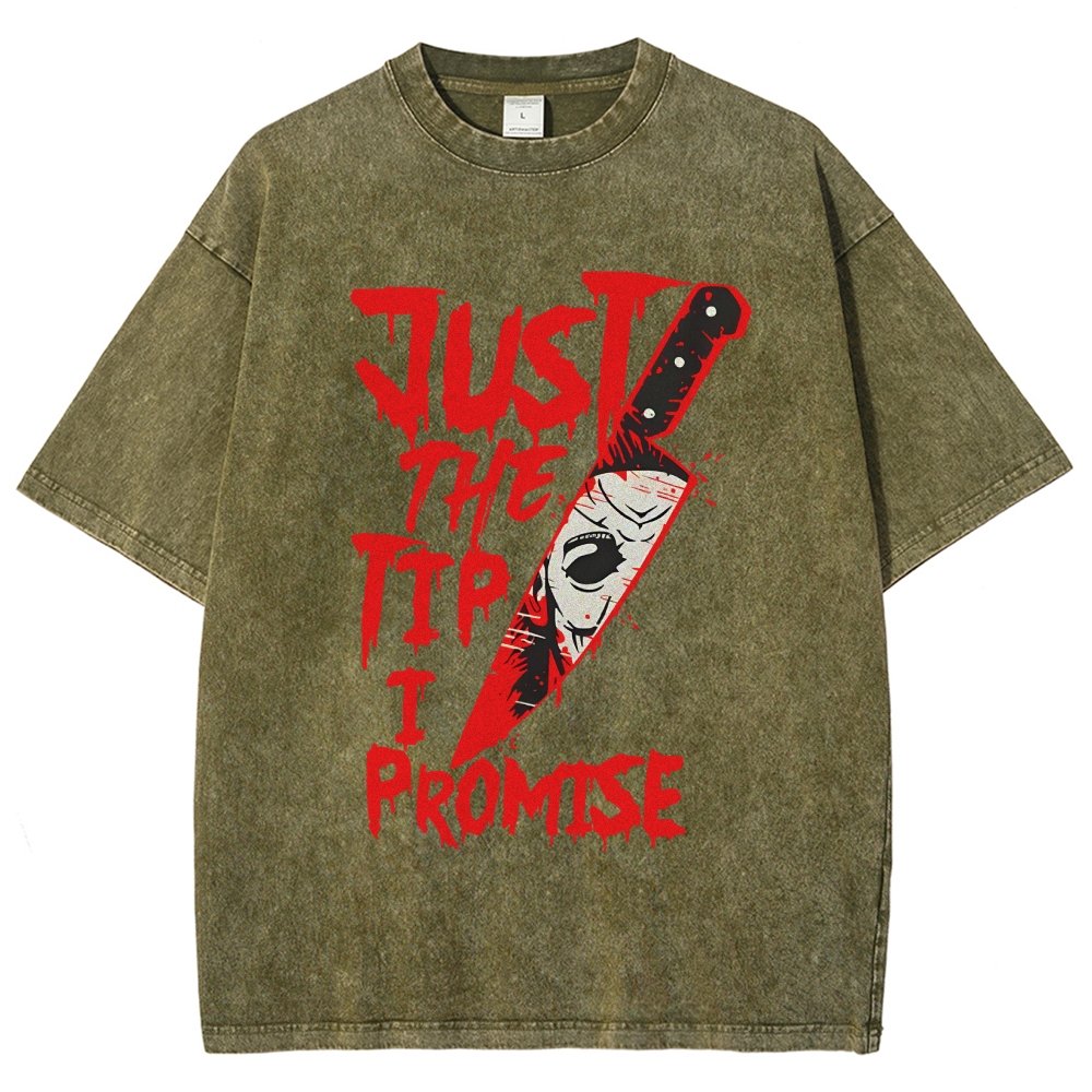 Just The Tip I Promise  Halloween Essential Vintage Distressed T-shirt