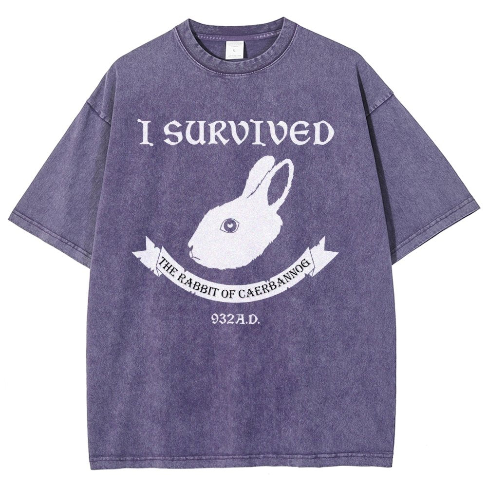 I Survived The Mysterious Rabbit 932A.D Vintage Distressed T-shirt