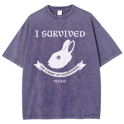 I Survived The Mysterious Rabbit 932A.D Vintage Distressed T-shirt