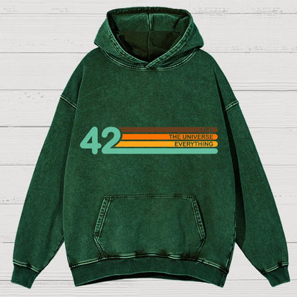 42  Life The Universe And Everything Vintage Distressed Hoodie