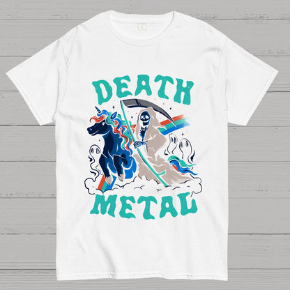 Death Metal - Cute Evil Skull Unicorn Geek T-Shirt