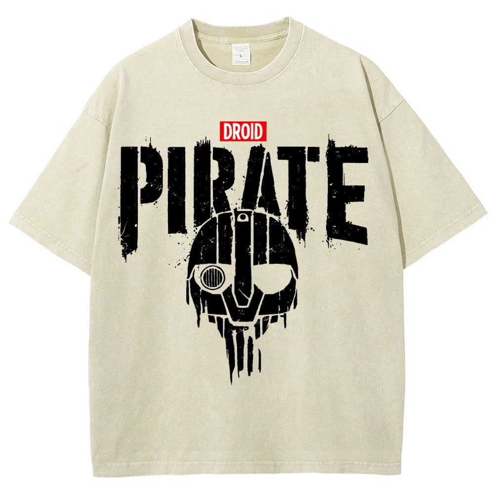 Droid Pirate Vintage Distressed T-shirt
